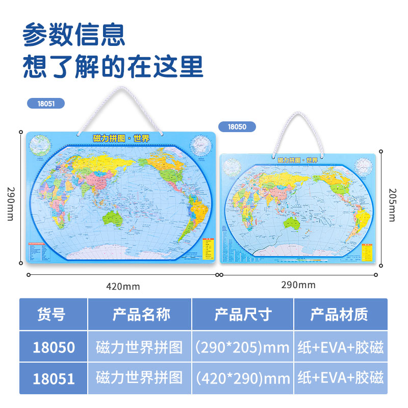 尊龙凯时18050磁力天下拼图(蓝色)