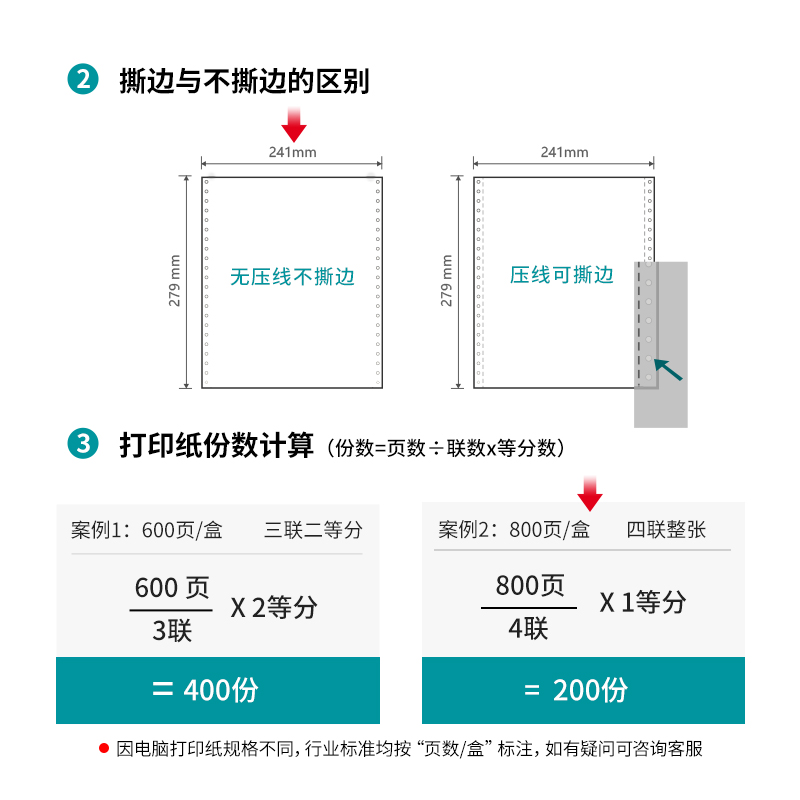 尊龙凯时木尚M241-4电脑打印纸(白色不撕边)(800页/盒)