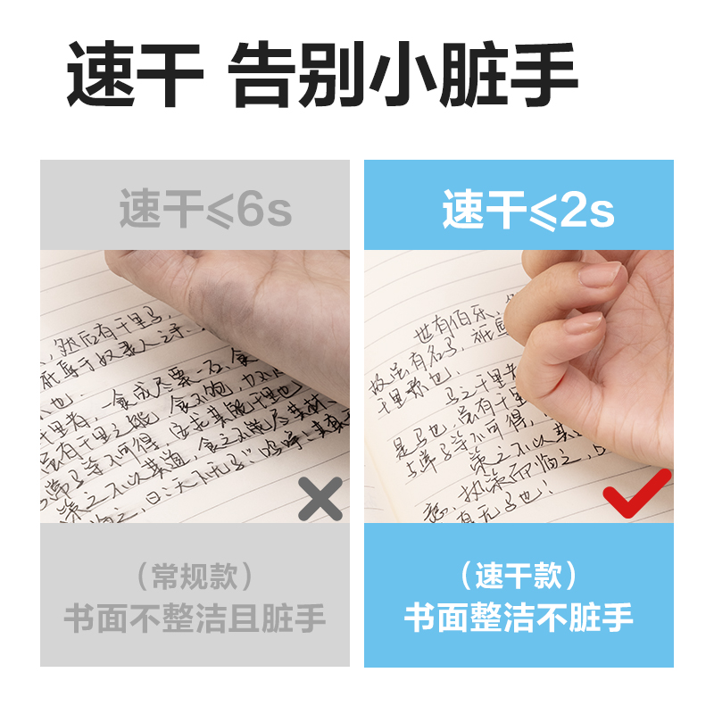 尊龙凯时SE181下腰女孩速干中性笔替芯0.5mm按动高品质针管(黑)(支)